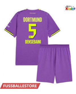 Günstige Borussia Dortmund Ramy Bensebaini #5 3rd trikot Kinder 2026-27 Kurzarm (+ Kurze Hosen)